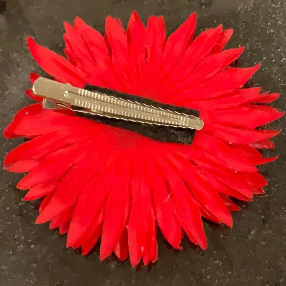 Large Pink Flower Barrette